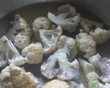 A picture of step 1 of Aloo Gobi Matar (Potato, Cauliflower, and Peas Curry).