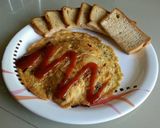 A picture of step 12 of Spanish Omelette (made by Indian).
