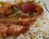 A picture of step 8 of Green chilli Chicken.