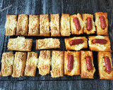 Foto del paso 6 de la receta: Hojaldres de chistorra con queso y queso a las finas hierbas