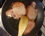 Foto del paso 1 de la receta: Chuletas agridulces BBQ y sopa de codito