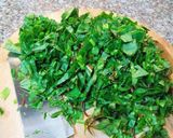Hình bước làm 1 của món Canh cua rau mồng tơi
