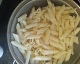 A picture of step 4 of Italian penne with Indo-Chinese  twist.