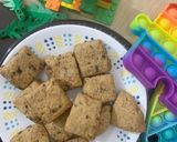 A picture of step 9 of Square milk choco cookies in a cookie dough batter.