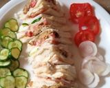 A picture of step 3 of Shami kabab sandwich.