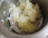 A picture of step 1 of Aam panha with organic jaggery and nutmeg.
