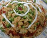 A picture of step 14 of Tikka macroni.