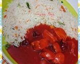 A picture of step 1 of #Vegetable_FRIED_RICE_With #CHICKEN_SHASHLIK_WITH_GRAVY!!! #CookpadAPP.