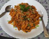 A picture of step 13 of Red sauce vegetables Italian pasta.