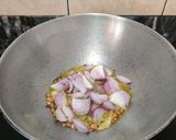 A picture of step 4 of FETA CHEESE DRY CURRY with METHI LEAVES.