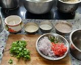 A picture of step 1 of Ragi flour chilla.