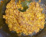 A picture of step 3 of Fried Egusi soup.