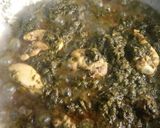 A picture of step 3 of Palak chicken💚🍀.