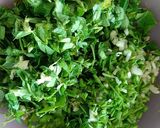 A picture of step 1 of Jowar Methi Lasooni Mini Chilla.