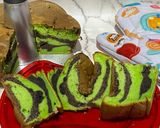 Foto langkah ke 8 dari resep Chiffon Pandan Ketan Hitam.