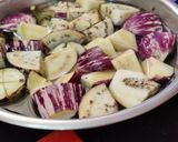 A picture of step 1 of Sole Vange Bhaji(Green Tuvar Brinjal Curry).