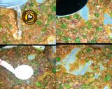 A picture of step 5 of Veg Manchurian 2 ways in gravy and dry.