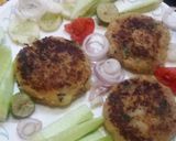 A picture of step 6 of Potato and chicken kabab.