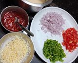A picture of step 1 of Pizza uttapam.