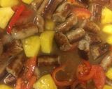 A picture of step 8 of My Pork Sausage & Honey Pineapple. 😉.