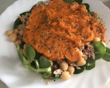 Foto del paso 3 de la receta: Ensalada de garbanzos con atún, canónigos y salsa de verduras
