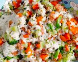 Foto langkah ke 7 dari resep 🌈🍙Rainbow Vegetable Jumeokbap (rice balls) | bola nasi kepal pelangi/warna-warni.