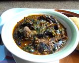 A picture of step 9 of Chevon Okra and Uziza Soup.