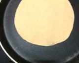A picture of step 3 of Roti from wheat flour.