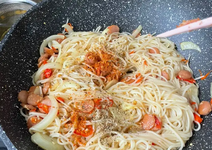 Langkah-langkah untuk membuat Cara membuat Spaghetti Aglio E Olio ala Rumahan