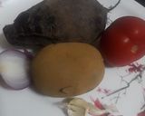 A picture of step 1 of Beetroot and potato soup.