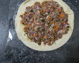 Gambar langkah 3 resipi Roti Goreng Daging Cheese.