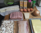 Foto del paso 1 de la receta: Quiche jamón, bacon, champiñones y queso