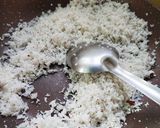 A picture of step 1 of Coconut ladoos.