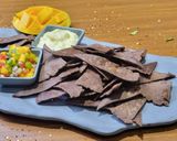 A picture of step 4 of Ragi nachos.