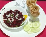 A picture of step 3 of Beetroot Poriyal.