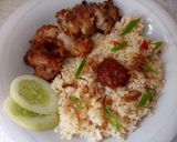 Foto langkah ke 6 dari resep Nasi Tomat rice cooker + Ayam Goreng Bawang Putih.