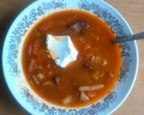 Bableves, füstölt oldalassal recept fázis 11 fotója