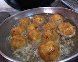 A picture of step 8 of Yam balls.