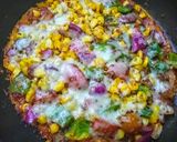 A picture of step 4 of Sooji Veg Pizza.