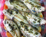 Foto del paso 15 de la receta: Lenguados al horno con patatas y pasta de cilantro y jengibre