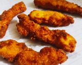 A picture of step 4 of Fried Chicken strips.