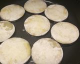 A picture of step 2 of Aubergine and potato stack with garlic and herb cheese.
