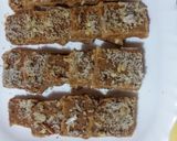 A picture of step 7 of Besan ki burfi.