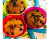 A picture of step 6 of Eggless: Vanilla-Chocolate Chips Muffins.