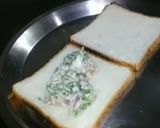 A picture of step 2 of Mayonnaise sandwich on tawa.