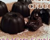 Foto langkah ke 5 dari resep LAVACAKE CHOCOLATHOS kukus tanpa mixer.
