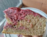 Foto del paso 10 de la receta: Torta de banana🍌 y mora🍒 marmoleada sin huevo y sin horno🧁🍒🍯