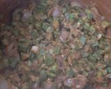 A picture of step 3 of Ridge gourd fry.