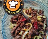 Gambar langkah 6 resipi Daging kicap cili kering.