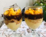 A picture of step 5 of Mango and chocolate Custard.